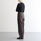 LIGHT WOOL MAX GABARDINE SLACKS #DARK BROWN [A26AP05MG]