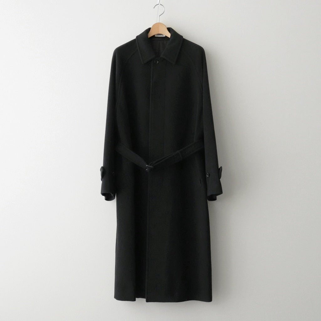 SUPER FINE WOOL MOSSER SOUTIEN COLLAR COAT #BLACK [A25AC01WM]