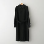 SUPER FINE WOOL MOSSER SOUTIEN COLLAR COAT #BLACK [A25AC01WM]