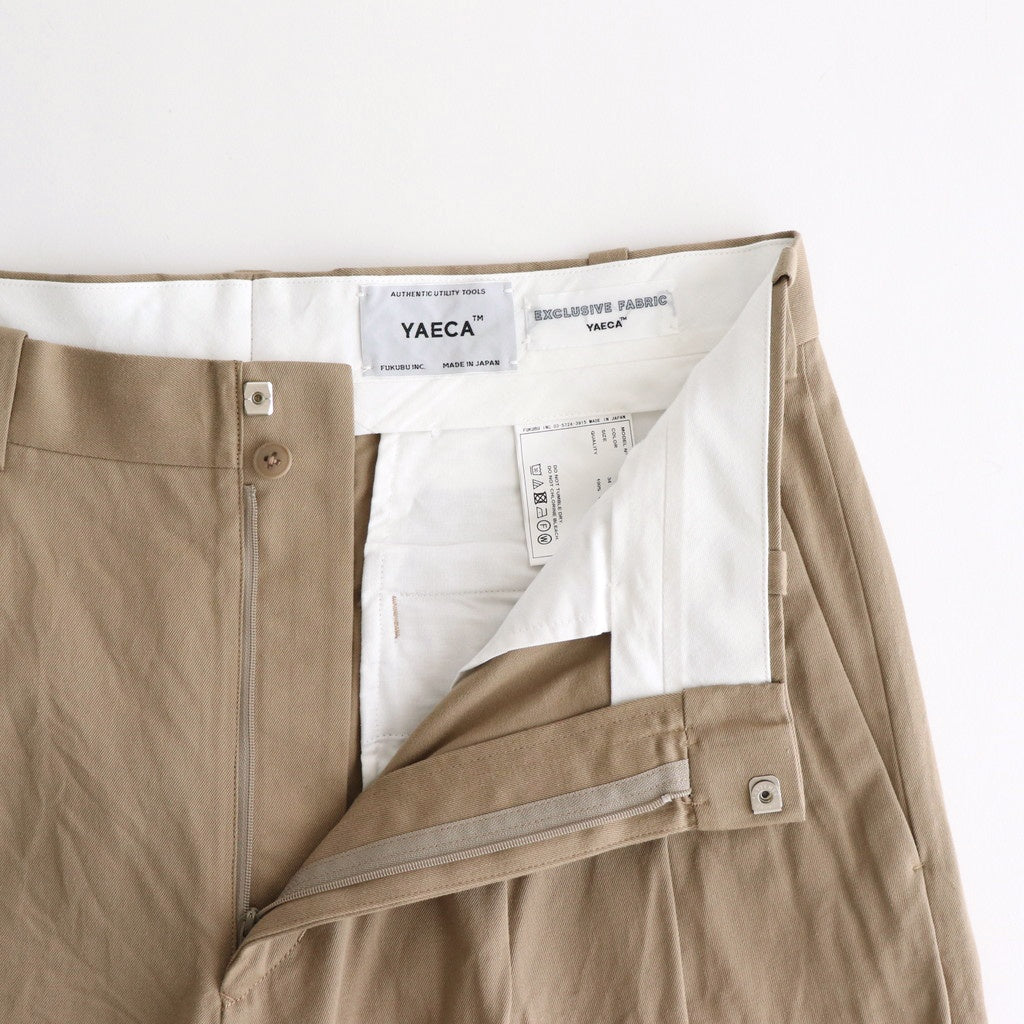 CHINO CLOTH PANTS TWO TUCK STRAIGHT #khaki [15606]
