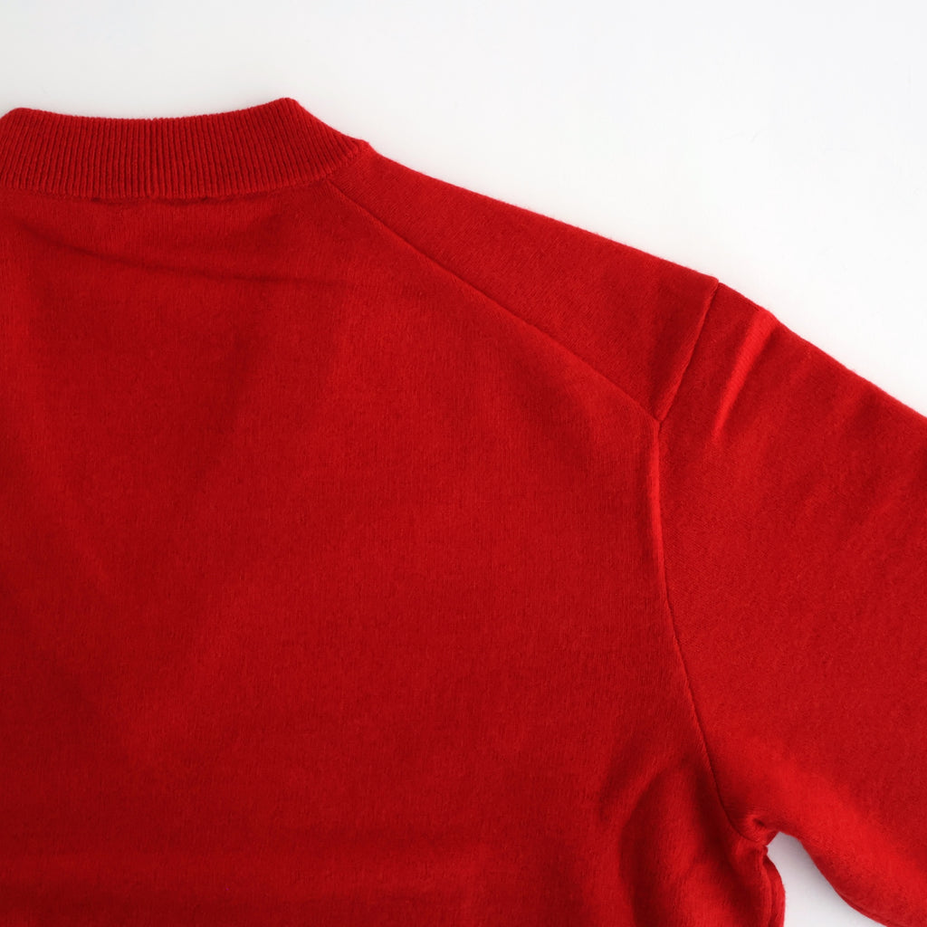 MERINO COLLEGE KNIT V-NECK SWEATER #RED(010) [KRAGGW0905]