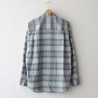 SUPER LIGHT WOOL CHECK SHIRT #BLUE GREEN CHECK [A25SS01LC]