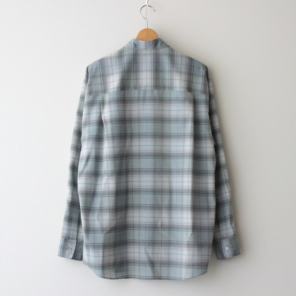 SUPER LIGHT WOOL CHECK SHIRT #BLUE GREEN CHECK [A25SS01LC]