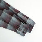 OMBRE OPEN COLLAR SHIRT #RED X MINT [26440501]
