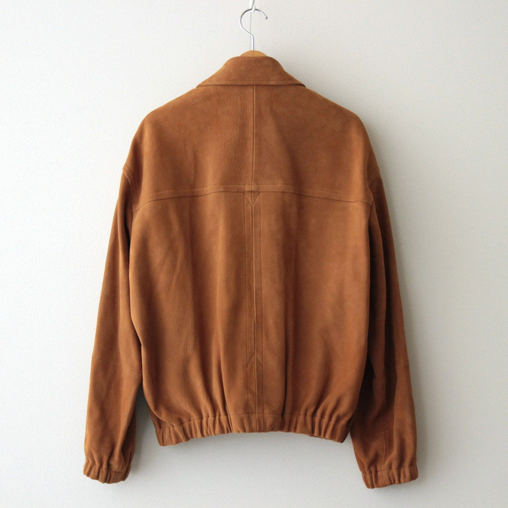 LAMB SUEDE ZIP BLOUSON #CAMEL [A25SB01GS]