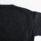 BRUSHED SUPER KID MOHAIR KNIT P/O #INK BLACK [A25AP04KM]