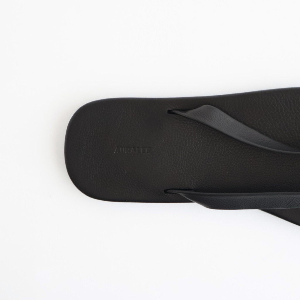 SOFT LEATHER FLIP-FLOPS #BLACK [A26SS05QD]