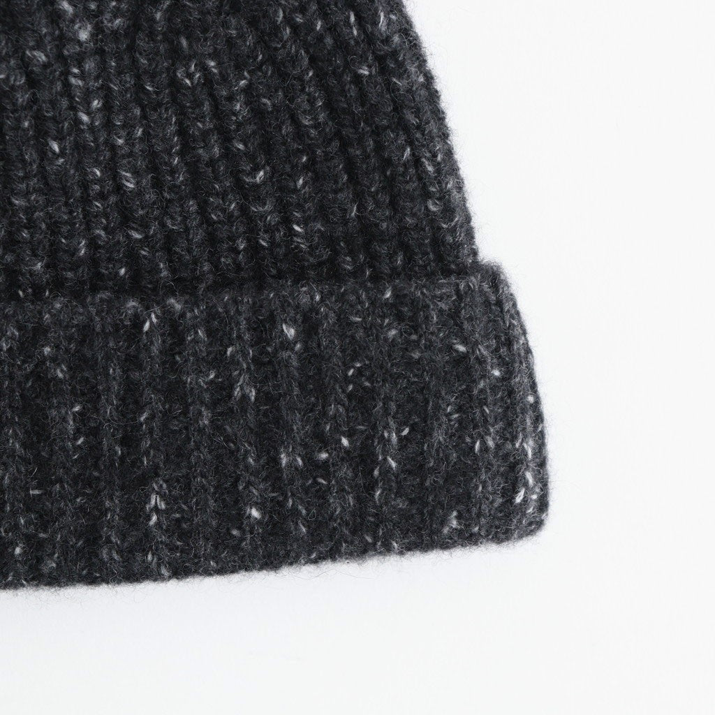CASHMERE NEP KNIT CAP #MIX BLACK [A26AC08NE]