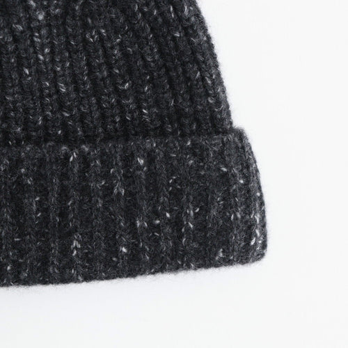 CASHMERE NEP KNIT CAP #MIX BLACK [A26AC08NE]