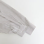 SIDOGRAS Stripe L/S Oversized Regular Collar Shirt #BROWN STRIPE [GM254-50025STB]