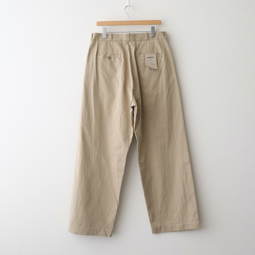 Chino Trousers - Wide Straight #KHAKI [11052601]