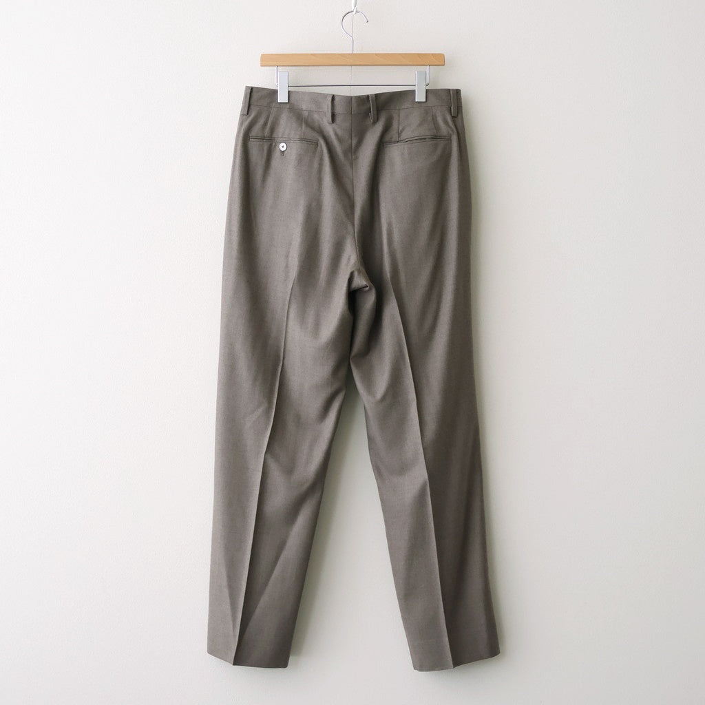 SUPER LIGHT WOOL TWO-TUCK SLACKS #TOP BROWN [A25AP02OS]