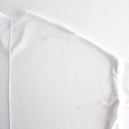 NRBO6T | マットポリエステル リブライクニット 6分袖Tシャツ #OFF WHITE [GE_NC0404T6]