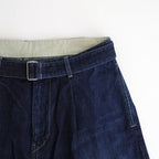 Selvage Denim Belted Pants #INDIGO_DARK FADE [GU261-40064DB]