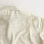 SUPER FINE WOOL STRIPE SHIRT #IVORY STRIPE [A25SS01WW]