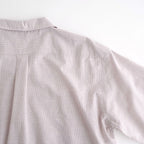 Cotton & Lyocell Lounge Shirt #White & Burgundy Plaid [OFH010SH22]