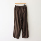 GARMENTDYED COTTON SILK TWILL EASY PANTS #BROWN [YK25SS001007P]