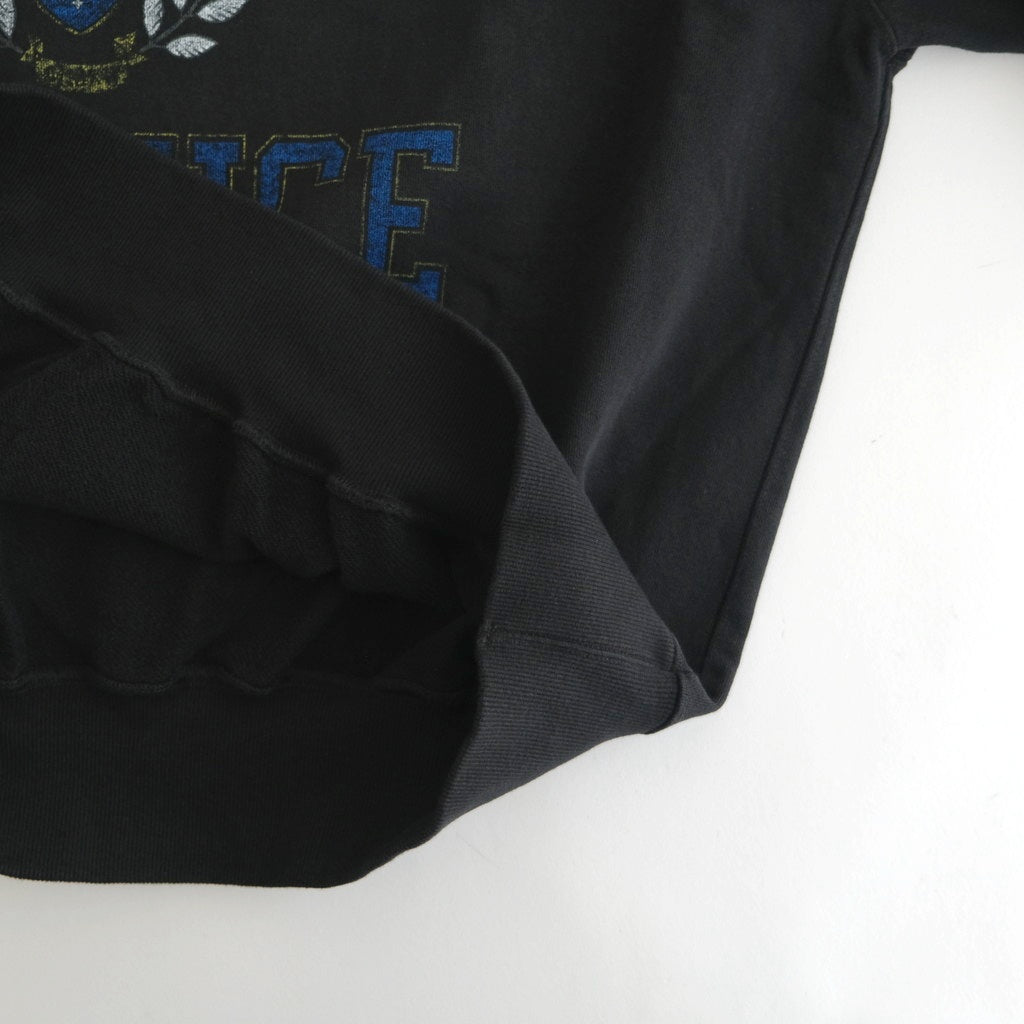 LIGHT OZ CREW NECK SWEAT - COLLEGE #BLACK [FSC253-70017]