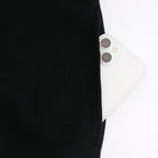 OVERSIZED DOUBLE KNIT ZIP JACKET #BLACK / BLACK [ST.1132]