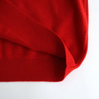 MERINO COLLEGE KNIT V-NECK SWEATER #RED(010) [KRAGGW0905]
