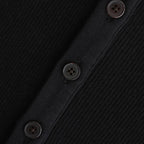 ORGANIC SOFT RIB HENLY NECK P/O #BLACK [A25SP03OT]