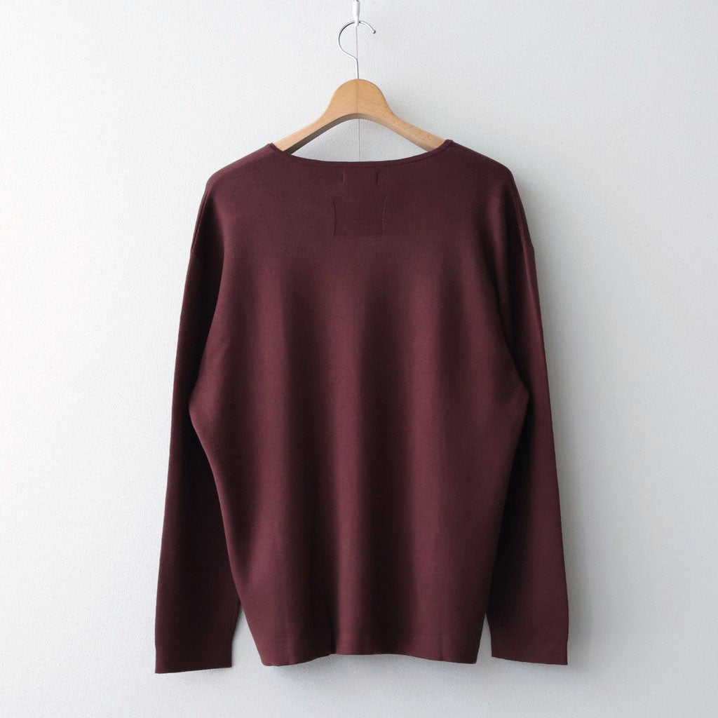 KEY-NECK PULLOVER #BROWN [N0030]