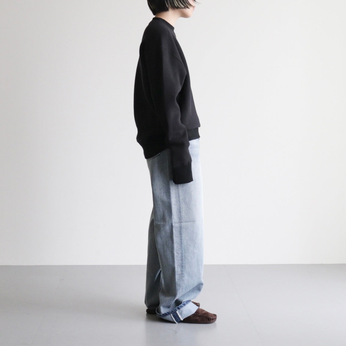 Cotton Brushed Sweat #BLK [12520621]