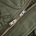 QUILTING FISHTAIL COAT #KHAKI [26330104]