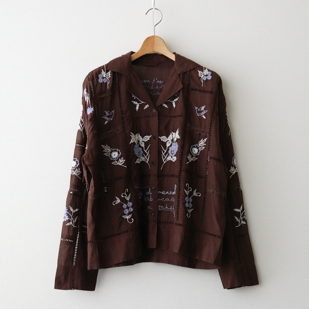 Embroidery Patchwork Shirts #BLK [12610428] - ciacura 三重県四日市