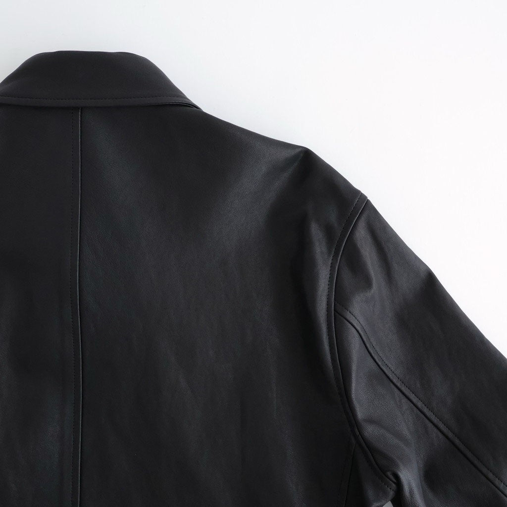 TEXTURED LAMB LEATHER BLOUSON #BLACK [A26SB01BL]