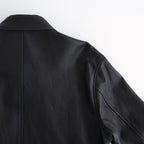 TEXTURED LAMB LEATHER BLOUSON #BLACK [A26SB01BL]