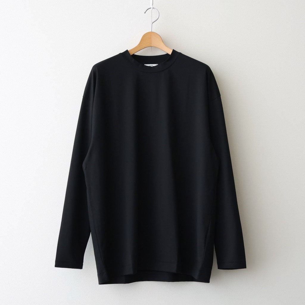 SUVIN 60/2 OVERSIZED LONG SLEEVE T-SHIRT #BLACK [KKAGLM0018]