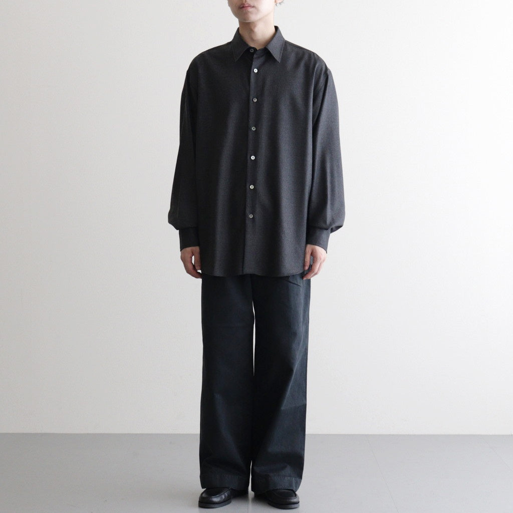 SUPER LIGHT WOOL SHIRT #TOP CHARCOAL [A25AS01OS]