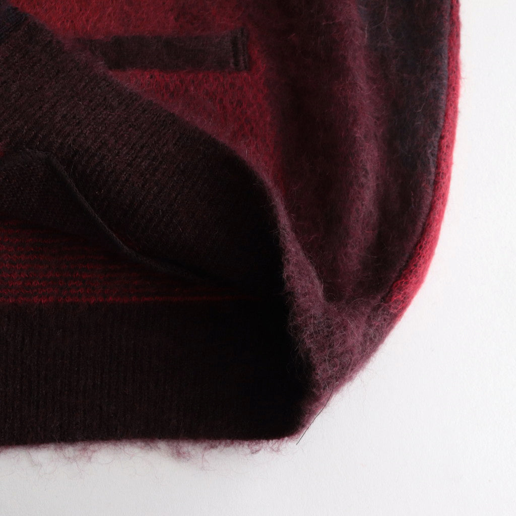 GRADATION MOHAIR CARDIGAN #RED [ST.699]