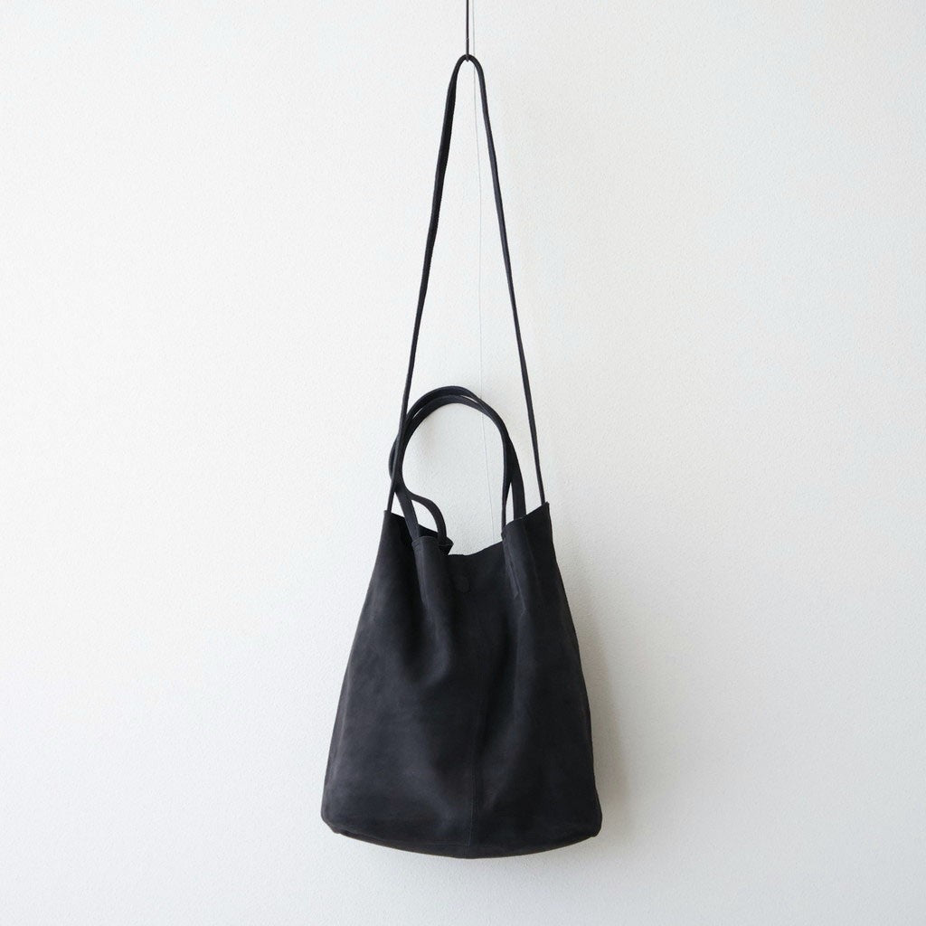 3WAY MEDIUM TOTE - OIL SUEDE #CHARCOAL [ML -1]