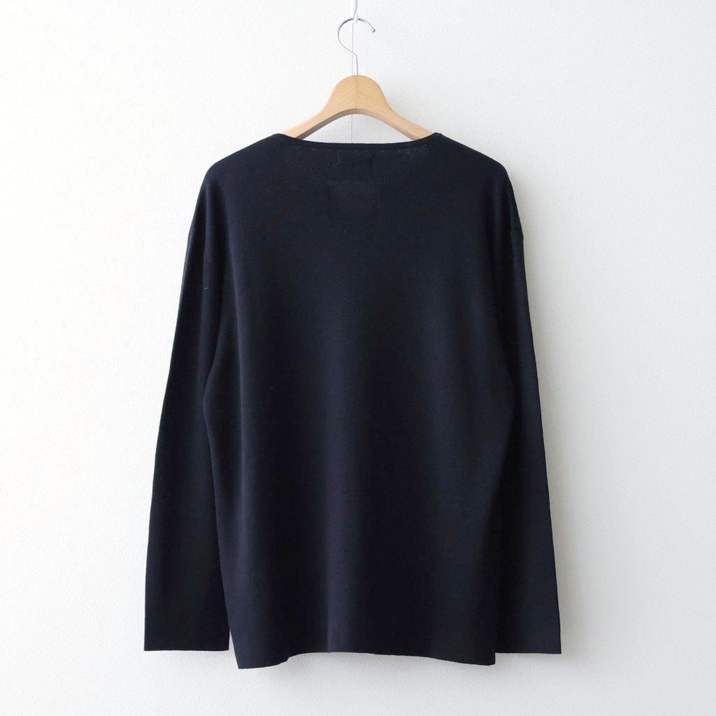 KEY-NECK PULLOVER #BLACK [N0030]