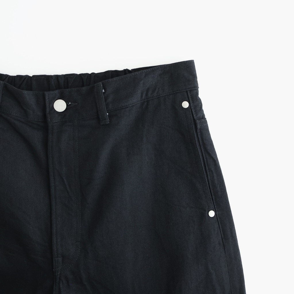 Denim Wide Straight Pants #BLACK [YK26SS01294P]