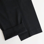 LIGHT WOOL MAX GABARDINE TWO-TUCK SLACKS #TOP BLACK [A26AP03MG]