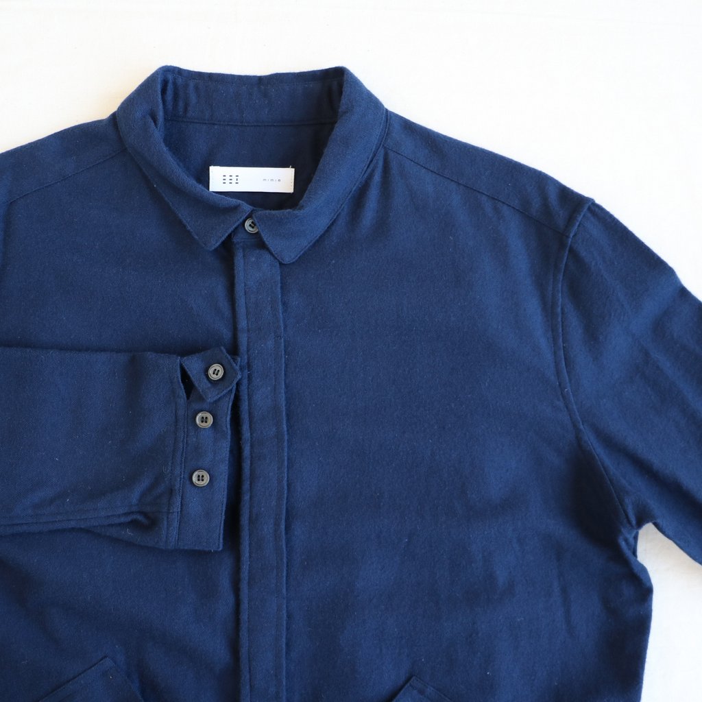 松阪木綿のポケットシャツ #NAVY