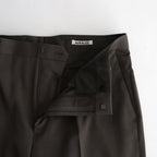 LIGHT WOOL MAX GABARDINE SLACKS #TOP BROWN [A24AP02MG]