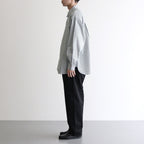 CORPORATE UNIFORM L/S SHIRT #GREEN STRIPE [FSC253-50105B]