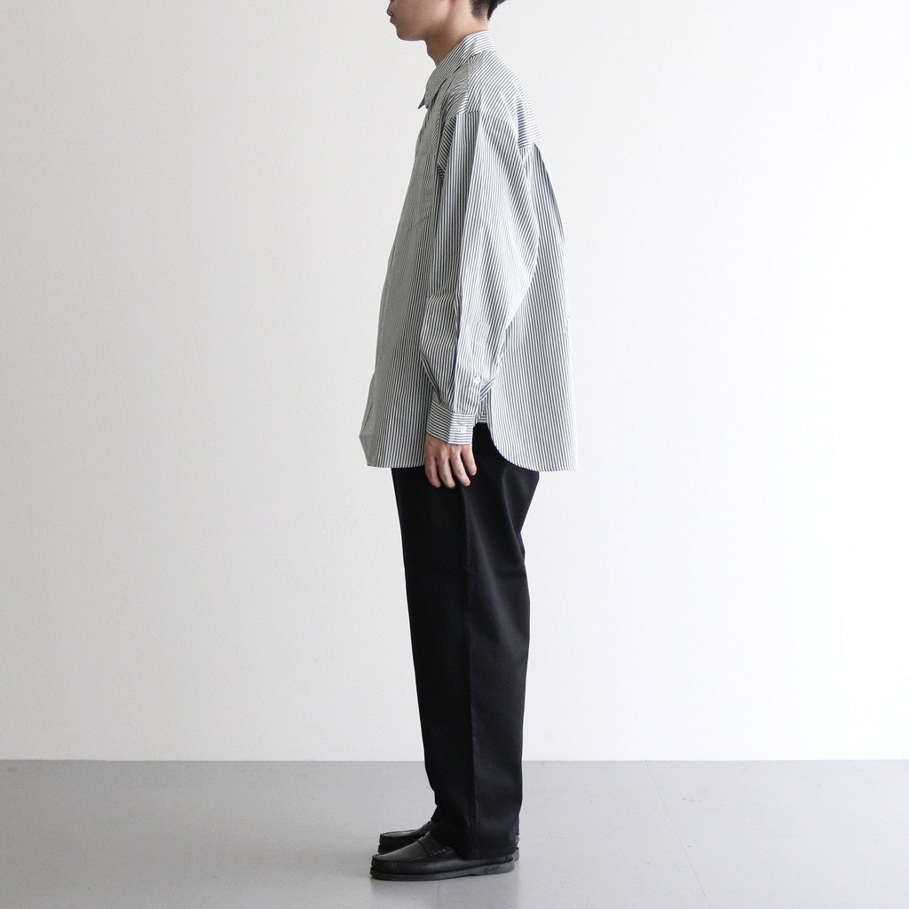 CORPORATE UNIFORM L/S SHIRT #GREEN STRIPE [FSC253-50105B]