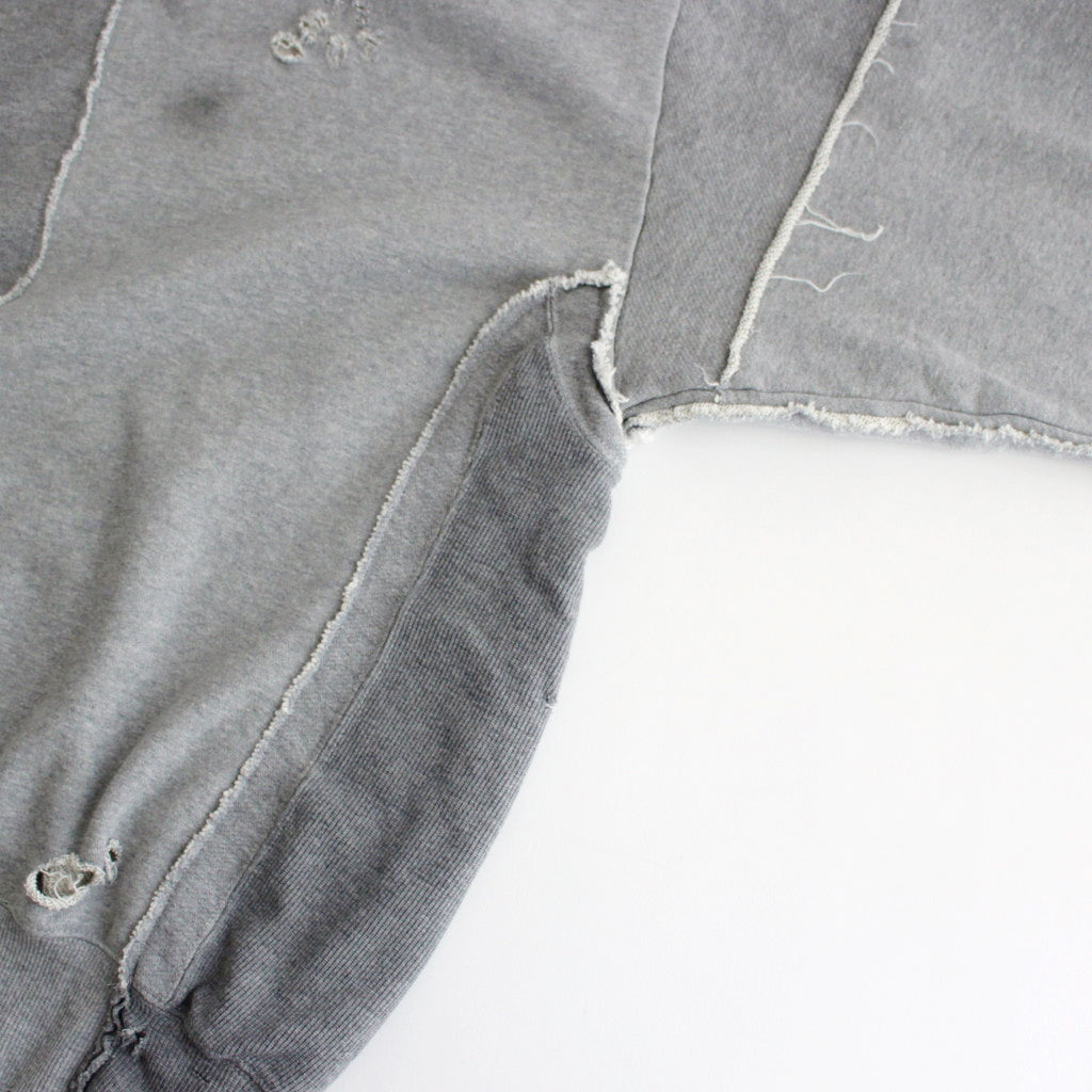 OVERSIZED RECONSTRUCTION SWEAT LS #GREY [ST.839]