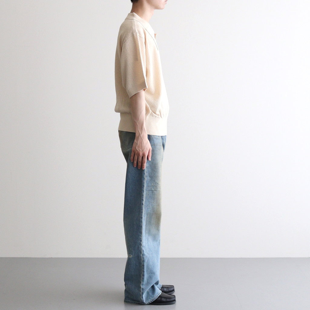 GIMA KNIT POLO SHIRTS #ECRU [25880601]