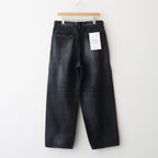 Selvage Denim Two Tuck Pants #BLACK_DARK FADE [GU253-40061DB]