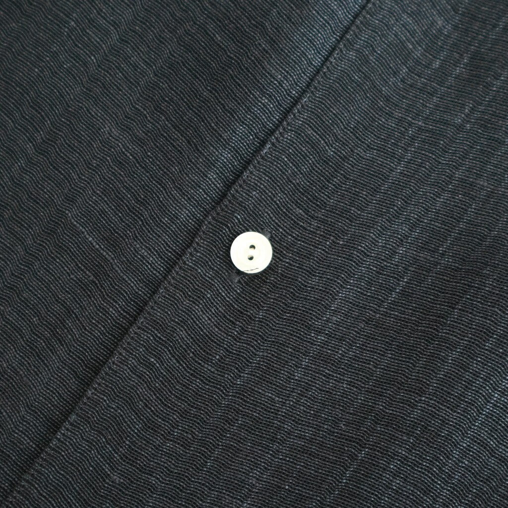 Rayon & Linen Sheer Shirt - Vintage Fabric #Black [OFH010SH32]