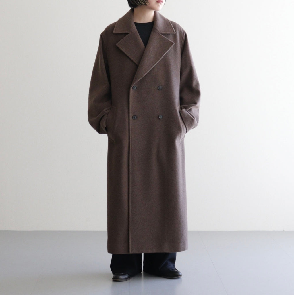 SUPER FINE WOOL MOSSER CHESTERFIELD COAT #TOP BROWN [A25AC05WM]