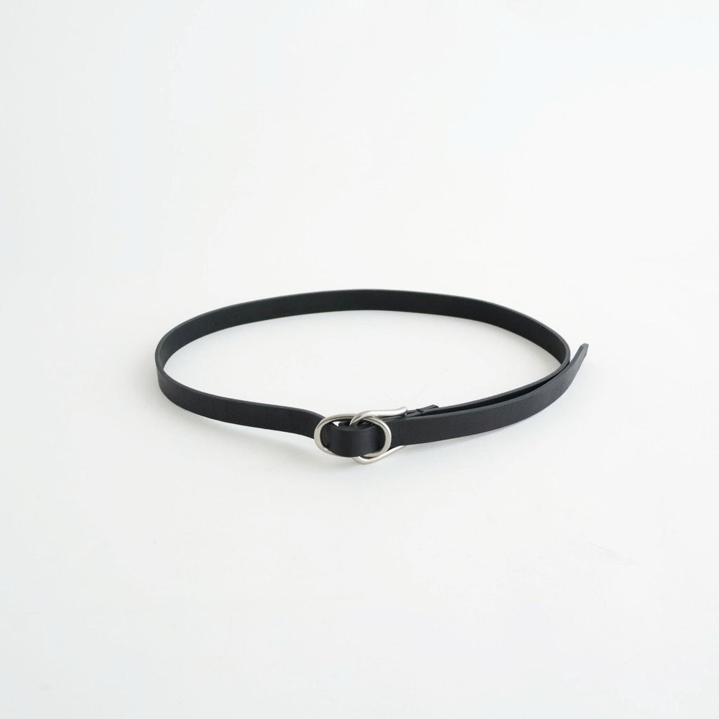 Double Buckel Leather Belt #Black [YK26FW01408A]