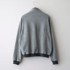 PURE SILK COMFORT FLEECE ZIP BLOUSON #TOP GRAY [A26AB01SF]