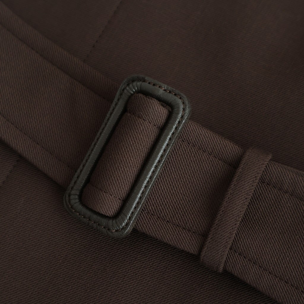 TWISTED DOUBLE CLOTH COAT #DARK BROWN [A25AC02WD]